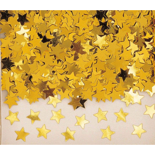 Konfetti Stardust, Folie, 14 g, gold, Sterne, Streudeko