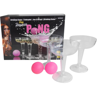 9916999 - Trinkspiel Prosecco Pong, 12 Becher, 3 Bälle, Saufspiele, Partyspiel