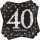 511545 - Servietten 40. Geburtstag, 16 Stück, 33 x 33 cm, Happy Birthday, Sparkling Celebration