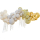 Ginger Ray Lets Go Wild Chrom-Bogen mit Luftschlangen und Blättern, Grün, Creme, Grau und Gold, 75 Luftballons, mehrfarbig