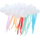 MIX-667 - Weiße und bunte Quaste Ballon Wolke Bogen...