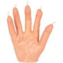 9911685 - Halloween Kerze Hand 16 x 5 cm Wachs hellrosa