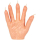 9911685 - Halloween Kerze Hand 16 x 5 cm Wachs hellrosa
