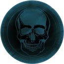 8 xTeller Boneshine Fever rund Papier 23 cm