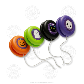 Jojos Spooky 4 cm grün/lila/schwarz/orange 4 Stück