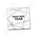 Amscan 9904893 - Servietten Elegant Wishes, Größe 33 x 33 cm, 20 Stück, Happy New Year, Party, Tischdekoration, Mundtuch