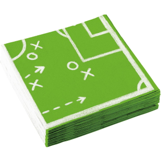 Servietten Kicker Party, 20 Stück, 33 x 33 cm, Mottoparty, Fußballparty, Geburtstag
