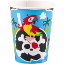 Becher Pirat, 8 Stück, Papier, 250 ml, Pappbecher,...
