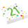 Servietten Konfetti Birthday 21, Größe 33 x 33 cm, weiß mit buntem Konfetti und der Zahl 21,