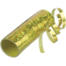 350037 - Luftschlange Holografie gold, 18 Röhrchen,