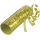 350037 - Luftschlange Holografie gold, 18 Röhrchen,