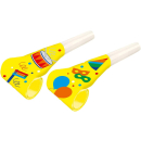 Party-Pfeifen Rottong Junior 30 cm Papier gelb 4 Stück