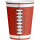9912278-66 - Becher Touchdown, 6 Stück, Fassungsvermögen 500 ml, Papier, Football,