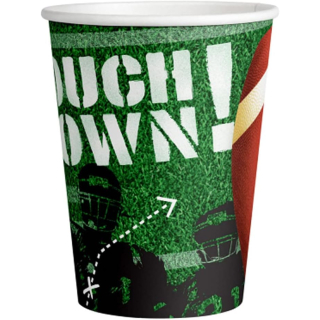 Becher Touchdown, 8 Stück, Fassungsvermögen 250 ml, Papier