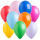 Dekorative Luftballons Mix aus Pastell- und Modefarben 13 cm - 100 Stück