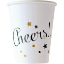 8 Becher Golden Wishes Papier 250 ml