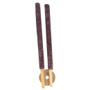 2 Wachsfackeln mit Handtellern windfest 40cm
