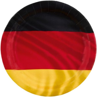 9905992-66 - 8 Teller Deutschland rund Papier 23 cm